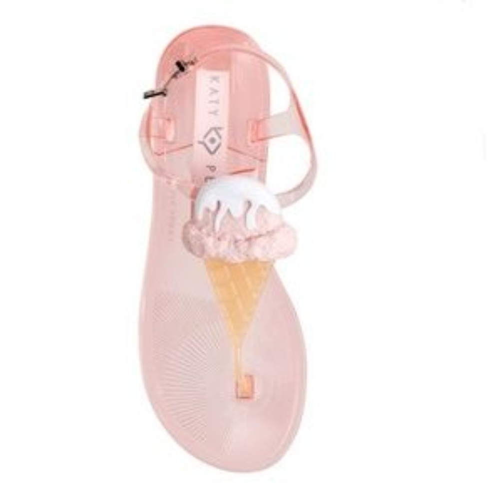 Ice Cream Cone Sundae Katy Perry Jelly Sandals Size 5 - Picture 2 of 9